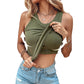 🔥NEW YEAR SALE £10.99!!⚡60K+ SOLD!💐Women's ribbed knit tank top with shelf bra