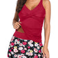🏖️Summer Cool Deal: £14.99!!👙Tummy Control Two-Piece Tankini Skirt Set