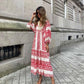 💖Limited Sale 50% OFF💖Women's Elegant Puff Sleeve Floral Boho Maxi Dress