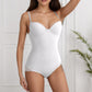 🏆 Last Day Special Price £9.77 !Shapewear Bodysuit with Bra | Ruched Slimming Adjustable Waist✨
