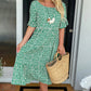 🎁2024 Big Sale🎁💥Round Neck Polka Dot Print Midi Dress