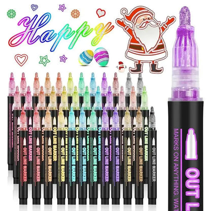 🎅Christmas Gift idea £6.99!!⚡50K+ SOLD!🎁Coloring Lightstick Graffiti Highlighter Pens