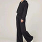 🍂 70% OFF! 💖 Women’s Chic 2-Piece Set — Half-Zip Sweatshirt & Wide-Leg Trousers