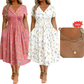 🔥🌷LAST DAY SALE ONLY￡15.99!!💃Women's V-Neck Floral Print Dress with Twist Waist