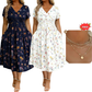 🔥🌷LAST DAY SALE ONLY￡15.99!!💃Women's V-Neck Floral Print Dress with Twist Waist