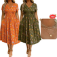 🔥🌷LAST DAY SALE ONLY￡15.99!!💃Women's V-Neck Floral Print Dress with Twist Waist