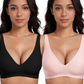 💗LAST WEEK- ONLY￡10.99!!⚡50K+ SOLD💕Jelly Wireless Womens Comfortable Wireless Bras Push Up Bralettes Seamless Tshirts Bras Deep V Everyday Bras