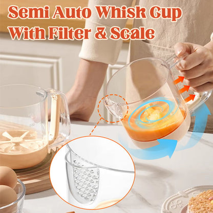 🔥Last Day Promotion 49% OFF - 🎁Semi Auto Whisk Cup With Filter & Scale