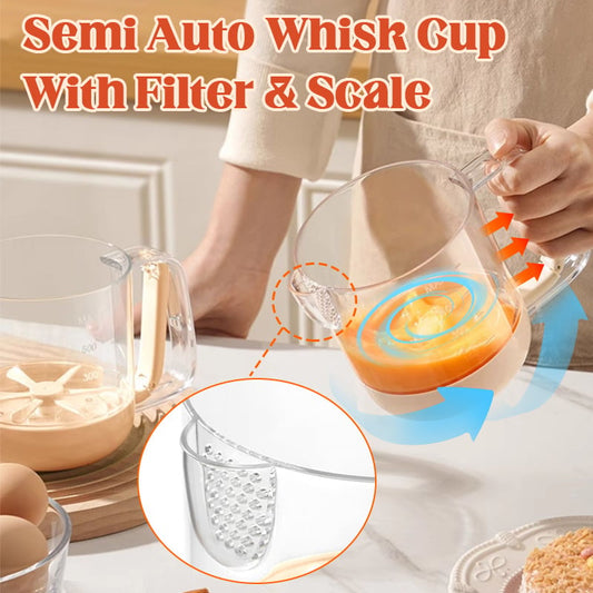 🔥Last Day Promotion 49% OFF - 🎁Semi Auto Whisk Cup With Filter & Scale