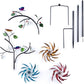 🔥Summer Promotion 49% OFF -🍃Beautiful Summer Multi Colored Flowers Wind Spinner-🏡Perfect wonderland garden decoration