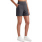 💞Summer cool-down deal: just £14.99!!💞Women's High-Waisted Athletic Bermuda Shorts with Pockets – 🏃Running, Yoga,🧘 Summer Casual Activewear