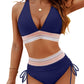 🔥LAST DAY SPECIAL PRICE: ￡11.99!!💥-👙2025 High Waisted Tummy Control Color Block Bikini Sets