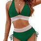 🔥LAST DAY SPECIAL PRICE: ￡11.99!!💥-👙2025 High Waisted Tummy Control Color Block Bikini Sets