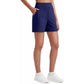 💞Summer cool-down deal: just £14.99!!💞Women's High-Waisted Athletic Bermuda Shorts with Pockets – 🏃Running, Yoga,🧘 Summer Casual Activewear
