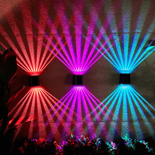 🔥Summer Promotion 49% OFF -✨☀️4 LED Solar Colorful Wall Lights Outdoor Light Waterproof