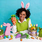 🎁EASTER SALE – ONLY £8.99!!🌸50K+ SOLD🐰Easter Carrot Goodie Bags 🥕 Reusable Fabric Drawstring