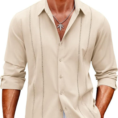 🔥Last Day 70%OFF🔥Men's Cuba Guayabera Exquisite Embroidered Button Shirt