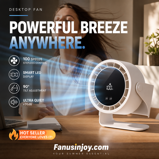 🔥Limited Time 50% OFF! 🌬️Keep you cool all summer! ❄️Rechargeable USB Desk Fan for Bedroom