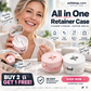 🔥Last Day Special Price £9.99!✨50K+ SOLD!🦷All-in-One Retainer Storage Case — Soaking Compartment, Built-in Mirror & Cleaning Tools