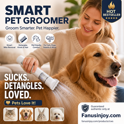 ⏰LIMITED TIME PRICE: ONLY ￡13.99!!!🔥Electric Pet Grooming Comb🐕Keep your furry friends away from mites, fleas and tangled fur！