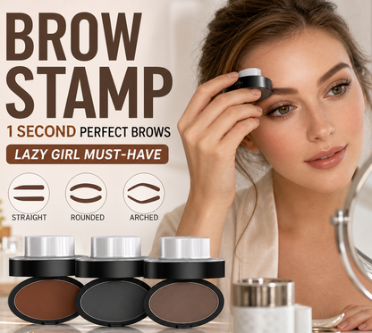 ✨Last Day Buy 1 Get 1 Free 🖌️50K+ Sold!!!🖤Eyebrow Stamp Powder Kit with Applicator Brush