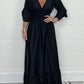 💕Mother's Day Special Sale 50% OFF!💃Women's Satin Ruffle High Waist Maxi Dress