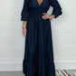 💕Mother's Day Special Sale 50% OFF!💃Women's Satin Ruffle High Waist Maxi Dress