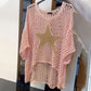 🔥Last Day Special Price £12.99!!💥-🌟Women's Fashion Round Neck Crochet Knit Fishnet Top