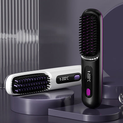 🔥Black Friday Special Price £14.99!!💖Cordless Ceramic Heated Hair Straightening Comb