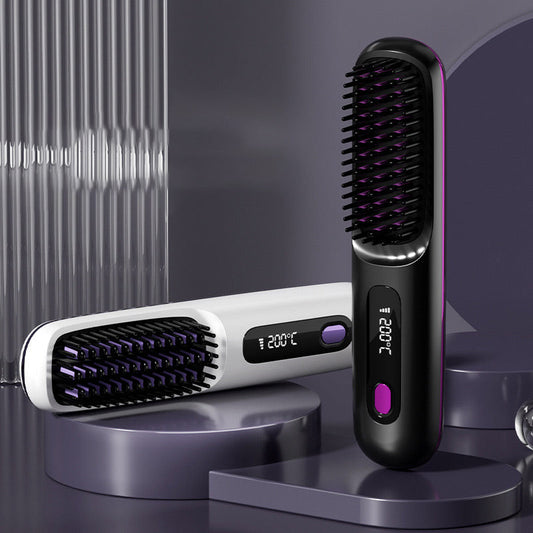 ✨Last Day Special Price £13.99!!💥Cordless Ceramic Heated Hair Straightening Comb💇‍♀️