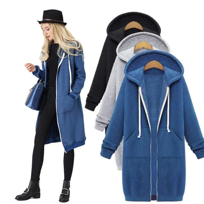 🔥This Week Special Price £12.99!!💥Women Casual Zip up Fleece Hoodies