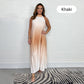 🔥Last Day Special Price £15.99!!💥-💃 Gradient Pleated Halter Neck Dress