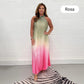 🔥Last Day Special Price £15.99!!💥-💃 Gradient Pleated Halter Neck Dress