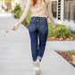 🏆Last Day Promotion 49%OFF -Women's Tummy Control Distressed Cuffed Boyfriend Jeans