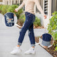🏆Last Day Promotion 49%OFF -Women's Tummy Control Distressed Cuffed Boyfriend Jeans