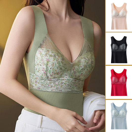 ⏰Last Day Buy 1 get 1 Free -🔥2-in-1 Built-in Bra Lace Thermal Underwear