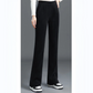 💝Best Gift for Her💝 Women's Versatile Simple Stretch Elastic Waist Loose Wide Leg Pants-padded with fleece