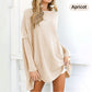🔥Last Day 50% OFF🏆Women's Solid Color Long Sleeve Round Neck Blouse
