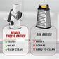 🧑‍🍳Kitchen Artifact - £15.99!!🥳3 in 1 Rotary Cheese Grater Vegetable Slicer