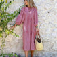 💖Limited Sale 50% OFF💖Women's Elegant Puff Sleeve Floral Boho Maxi Dress