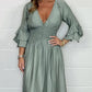 💕Mother's Day Special Sale 50% OFF!💃Women's Satin Ruffle High Waist Maxi Dress