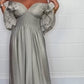 💕Mother's Day Special Sale 50% OFF!💃Women's Satin Ruffle High Waist Maxi Dress