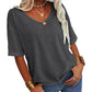 ✨This Week's Special Price ￡11.99💥Women's Solid Color V-Neck T-shirt [On Sale & Quick Shipping!]
