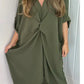 🔥Last Day Promotion 50% OFF💖Short Sleeve Maxi Dress With Knot Detail