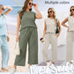 🔥LAST DAY SALE ONLY ￡17.99!!👚Women's  Sleeveless Top & Wide-Leg Pants 2-Piece Set