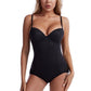 🏆 Last Day Special Price £9.77 !Shapewear Bodysuit with Bra | Ruched Slimming Adjustable Waist✨