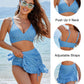 🔥Last Day Special Price £15.99!!💥-👙Gingham High Waisted Tummy Control Bikini Sets