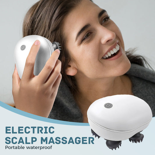 🔥Last Day Special Price £12.99!!💥-💆Portable Waterproof Electric Scalp Massager
