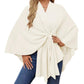 💖 Special Price £15.99🔥Last 3 Hours!!💝Women's Elegant Soft Open Front Poncho Sweater