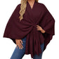 💖 Special Price £15.99🔥Last 3 Hours!!💝Women's Elegant Soft Open Front Poncho Sweater